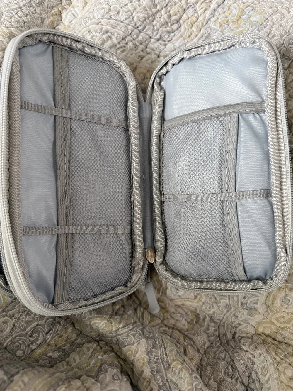 Gray Travel Power Cable Organizer Pouch